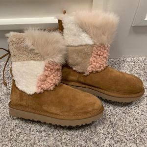 UGG Women’s Classic Short Patchwork Fluff